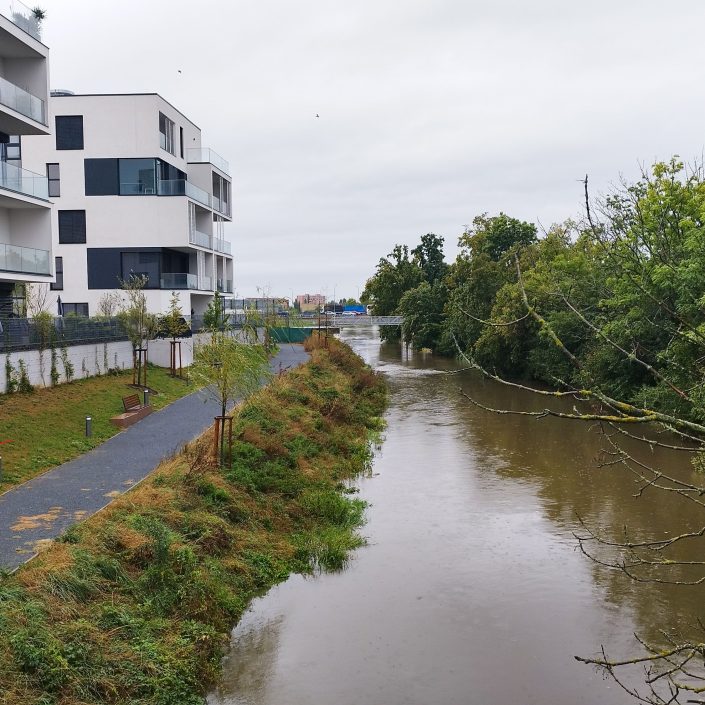 Projekt Šantovka Living obstál při nedávných povodních na výbornou.